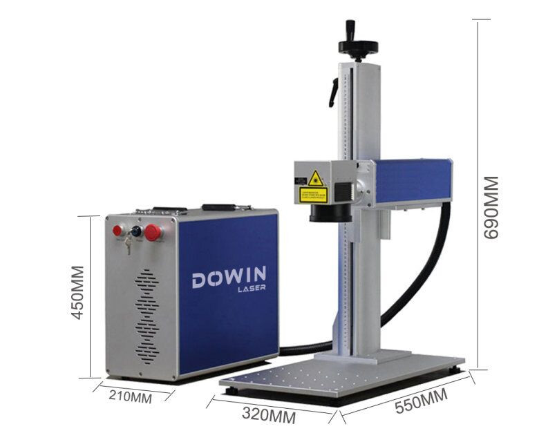 Machine d'impression laser à fibre JPT Mopa pour le marquage coloré en acier inoxydable