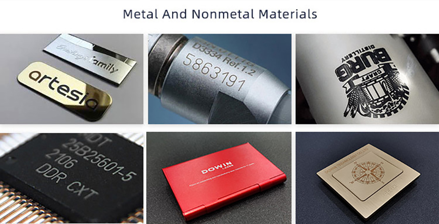  Fiber laser marker metal engraver for unmovable big metal objects