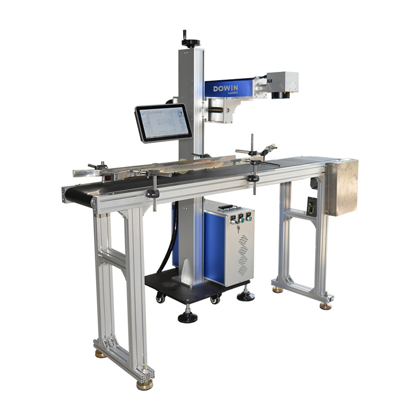 Industry online FAST SPEED FLYING FIBER LASER MARKING MACHINE with conveyor (2)