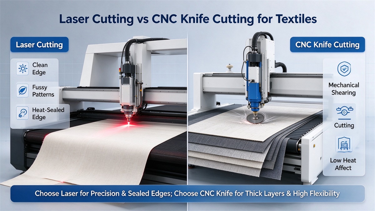 Laser Cutting vs CNC Knife Cutting for Textiles